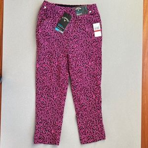 NWT-Callaway Multi Colored Pattern Womens TrueSculpt Pull-on Tech Golf Pant XS